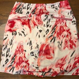 Vibrant Women's Skort Pink  and Black Pattern small